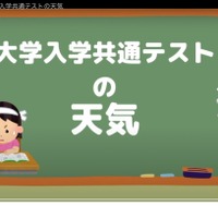 大学入学共通テストの天気（YouTube動画）