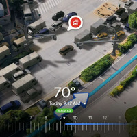 Googleマップ、3D表示機能に鳥瞰のルート案内を追加