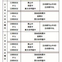 2023年7月8日・9日のスケジュール