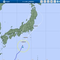 台風13号（台風経路図）2023年9月7日15時
