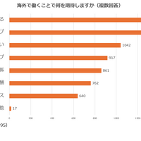 海外で働くことで何を期待する？（複数回答）