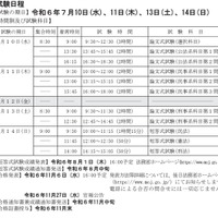 試験日程