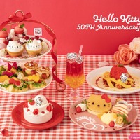 ハローキティ「50周年記念カフェ」東京・大阪・愛知