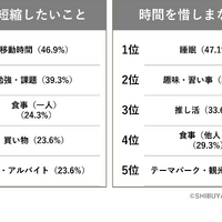 時間のかけ方に関して、選択肢の中からあてはまるものは？