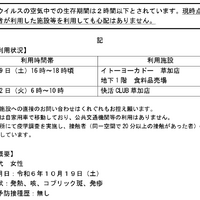 麻しん（はしか）患者の発生について（2024年11月1日発表）