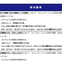 令和6年度ESAT-J YEAR 3 採点基準（一部抜粋）