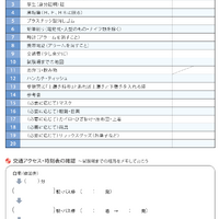 持ち歩きチェックシート（一部）