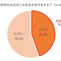 来年2025年のお正月にお年玉をあげるか