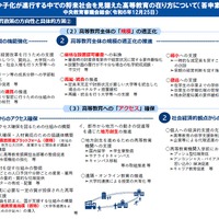 急速な少子化が進行する中での将来社会を見据えた高等教育の在り方について（答申案）要旨