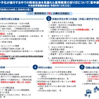 急速な少子化が進行する中での将来社会を見据えた高等教育の在り方について（答申案）要旨