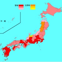 インフルエンザ流行レベルマップ（2024年第51週）