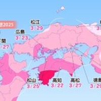 各エリアの桜開花予想・中国・四国