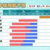 花粉の本格飛散予想