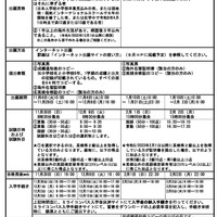 国際学級、生徒募集要項抜粋