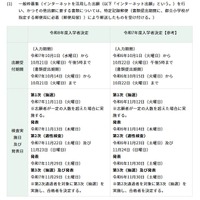 一般枠募集の日程・内容
