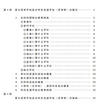 学校案内の目次