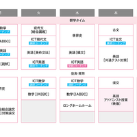 私立大文系プレミアムサポートの時間割例