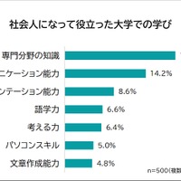 社会人になって役立った大学での学び