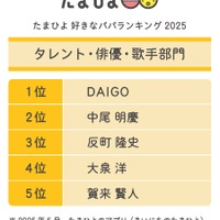 タレント・俳優・歌手部門