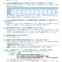 新しい入試制度の概要や変更点など