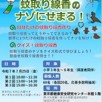 夏休み子供セミナー「蚊取り線香のナゾにせまる！」