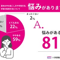 夏休み中の過ごし方や学習方法、学習の指導方法について悩み事があるか