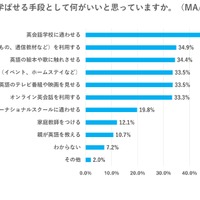 英語を学ばせる手段として何がいいと思っていますか？