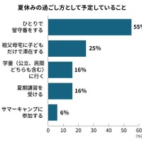 小学生の夏休みの過ごし方として予定していること
