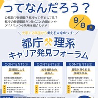 東京都「都庁×理系キャリア発見フォーラム」応募締切8/29