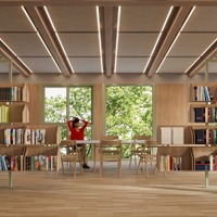 新校舎の図書室イメージ