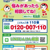 「こどもの人権110番」相談窓口ポスター