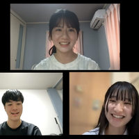 今回の取材にご協力いただいた京都大学の小畑さん・岡本さん・牛島さん（上から左回り）