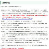 出願手続きなど