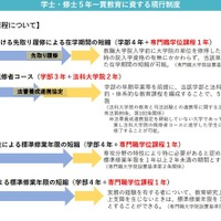 学士・修士5年一貫教育に資する現行制度