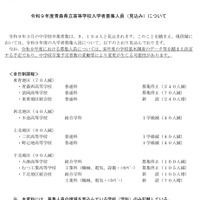 2027年度(令和9年度)青森県立高等学校入学者募集人員(見込み)について