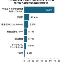 学校以外の学びの場の利用状況