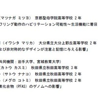 サイエンスカンファレンス2025受賞者一覧「高校の部」