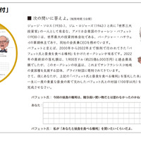 「オークションと寄付」の問題（投資家のウォーレン・バフェットとの対話を考える問題）／資料提供：浜学園