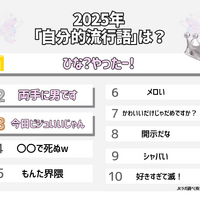 2025年の「自分的流行語」は？