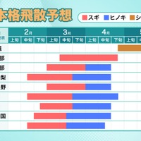花粉の本格飛散予想