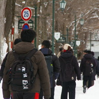 北海道大学試験場（札幌キャンパス）2026年1月17日 共通テスト1日目のようす