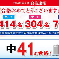 希学園2026年度中学入試合格速報