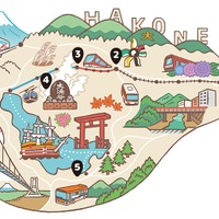 パネル設置場所：箱根湯本駅・箱根強羅公園・早雲山駅・大涌谷駅・箱根町港