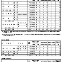 前期（特色）選抜および連携型入学者選抜（B日程）合格内定者数