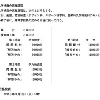 ［参考資料］ 令和8年度 愛知県公立高等学校入学者選抜実施要項 抜粋