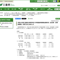 令和8年度 三重県立高等学校入学者選抜再募集志願状況