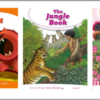 やさしい英語で、物語の世界をお楽しみいただけます。画像のタイトルは一例です。