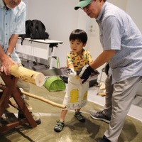 間伐材丸太切り体験