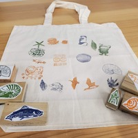 ぺたぺたはんこトートバッグ制作