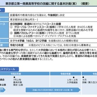 東京都立第一商業高等学校の改編に関する基本計画（案）（概要）